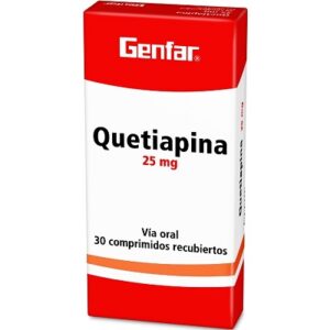 QUETIAPINA 25 MG 30 TABLETAS GF